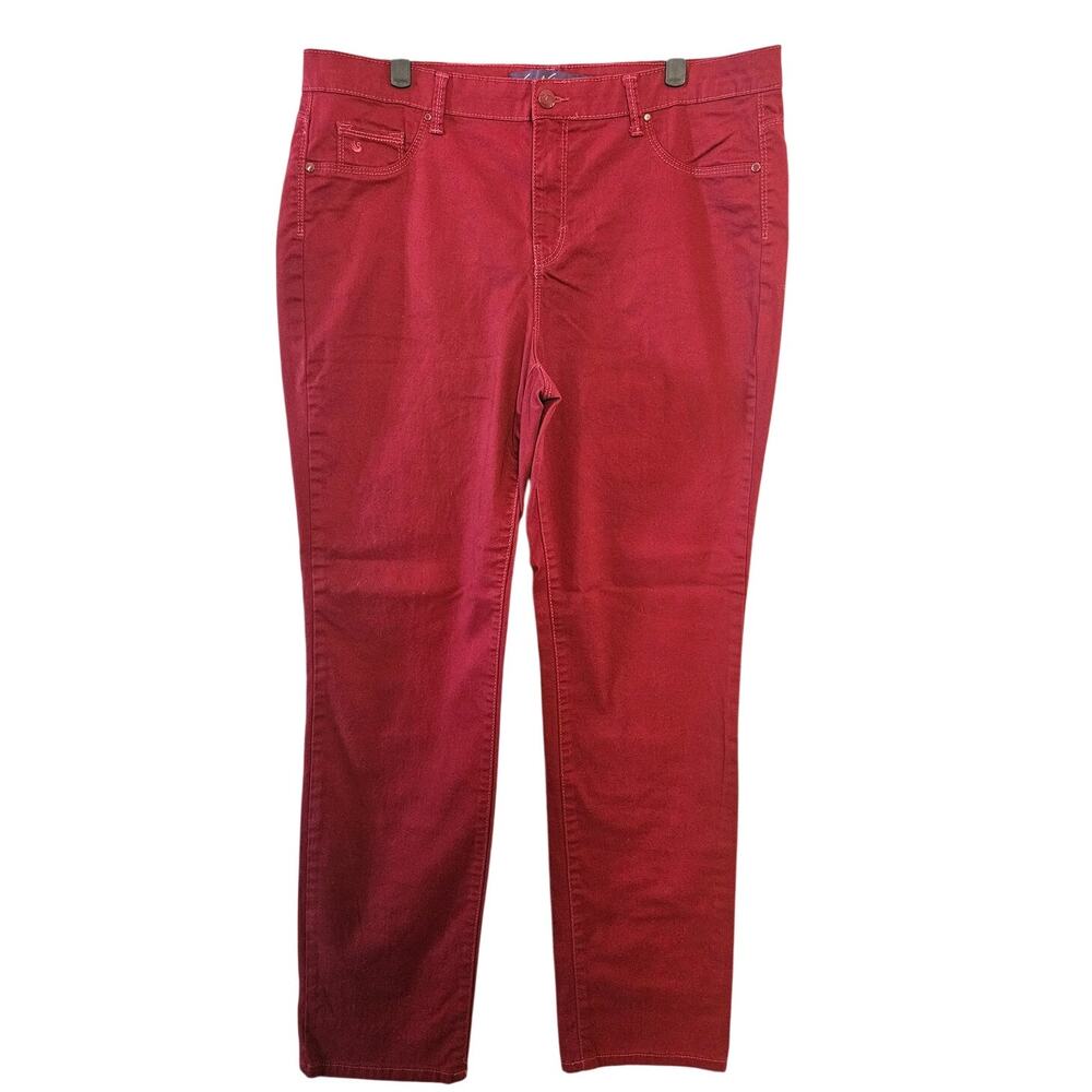Y2K VTG Red Gloria Vanderbilt Cotton Jeans -16- 36" Waist | 29" Inseam (B35)